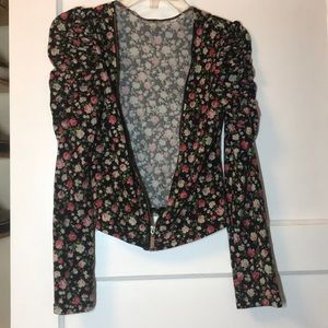 Floral fitted sweater